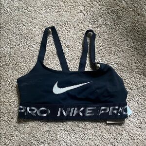 NWT Nike Pro Black and White Sports Bra